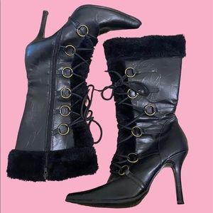 Cutest fur trim y2k boots